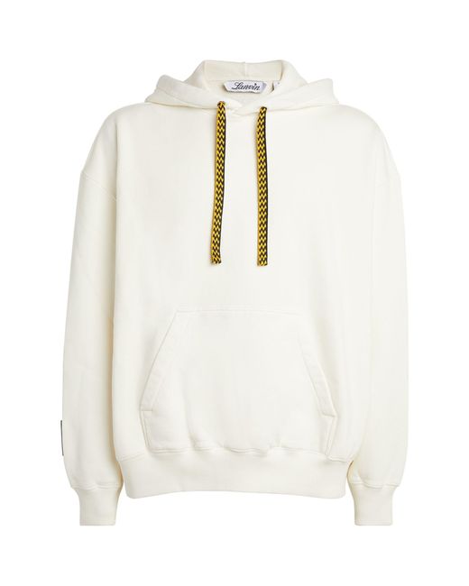 Lanvin White Oversized Curb Hoodie for men
