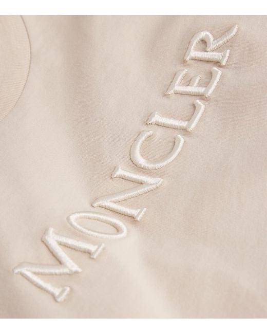 Moncler Natural Cotton Logo T-Shirt