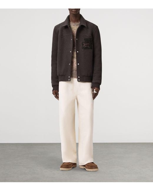 AllSaints Black Wool Royce Bomber Jacket for men