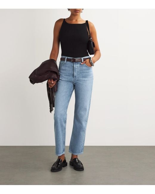 PAIGE Blue Sawyer Straight Jeans