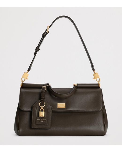 Dolce & Gabbana Black Calfskin My Sicily Shoulder Bag