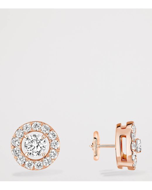 Messika White Joy And Diamond Stud Earrings