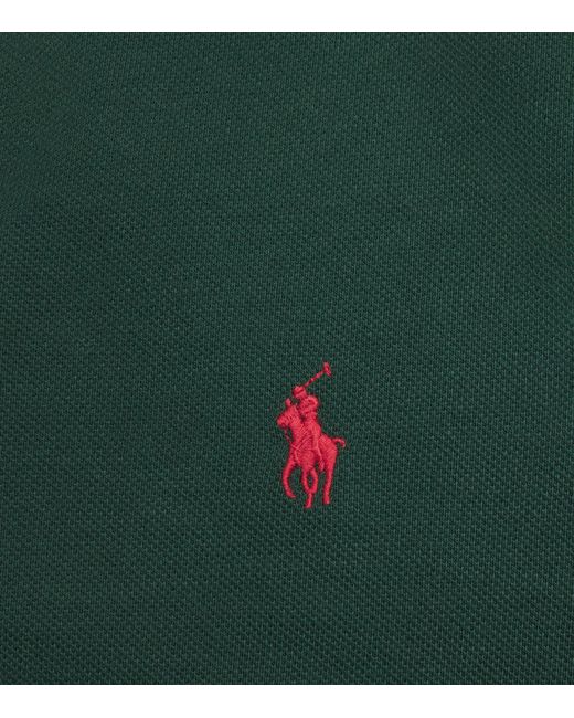 Polo Ralph Lauren Green Cotton Mesh Slim-Fit Polo Shirt for men