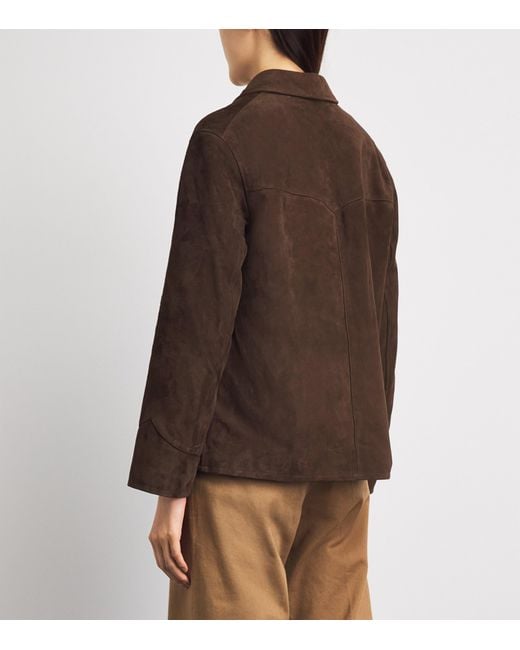 Tory Burch Brown Suede Lightweight Jacket