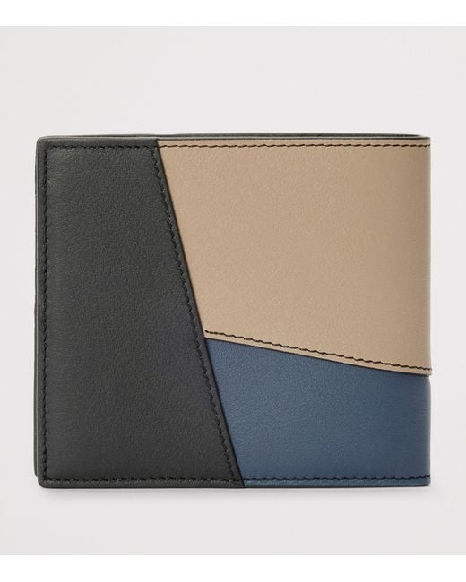 Loewe Black Leather Puzzle Edge Wallet for men