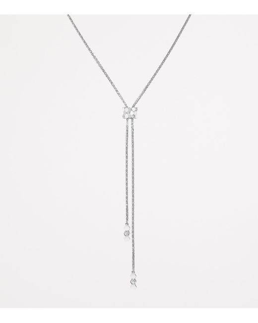Chaumet White And Diamond Bee De Pendant Necklace