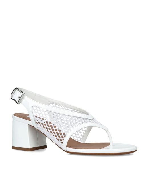 Alaïa White Fishnet Sandals 55