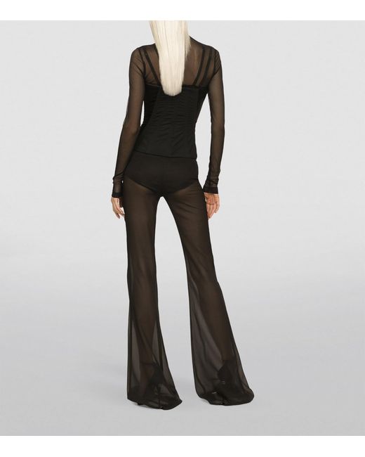 Dolce & Gabbana Black Satin Corset Top
