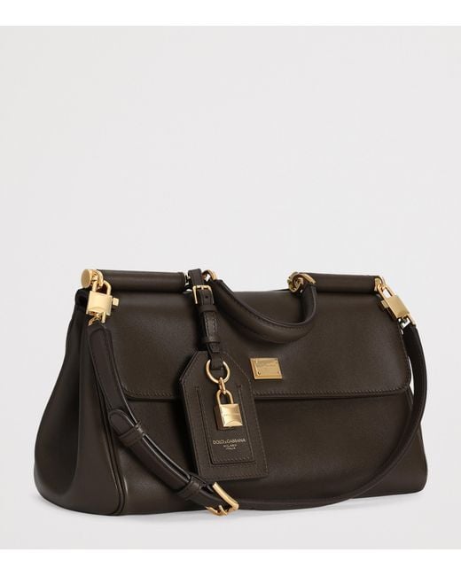 Dolce & Gabbana Black Calfskin My Sicily Shoulder Bag