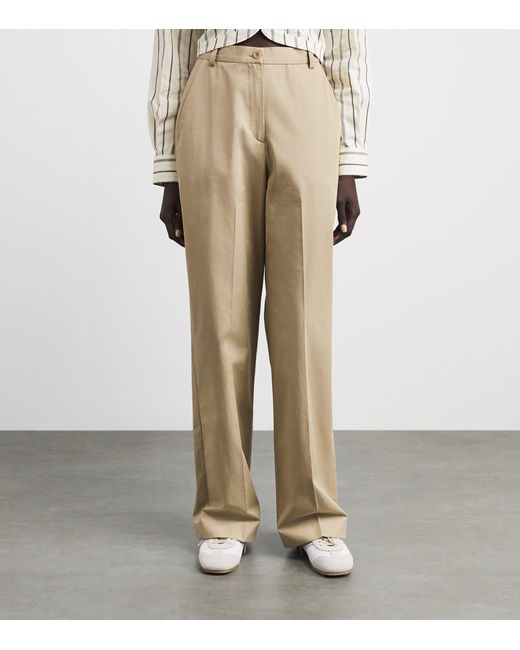 Claudie Pierlot Natural Cotton Straight Trousers