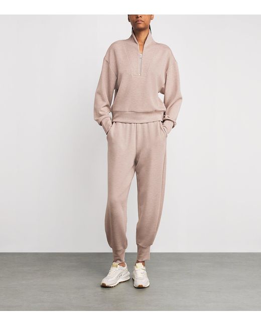 Varley Pink Doublesoft Davidson Quarter-Zip Sweatshirt