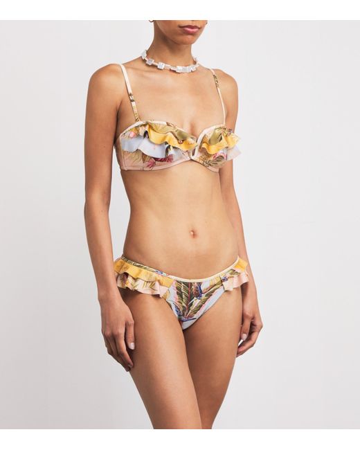 Zimmermann Metallic Frill-Trim Ascension Bikini
