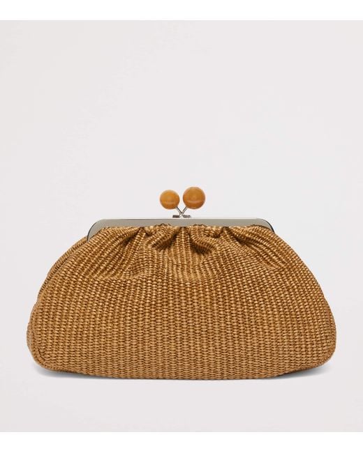 Weekend by Maxmara Brown Woven Pasticcino Clutch Bag