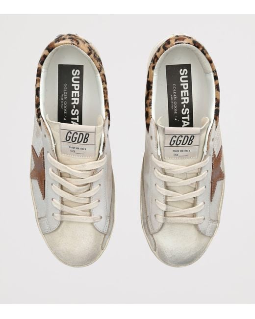 Golden Goose Deluxe Brand White Leather Super Star Sneakers