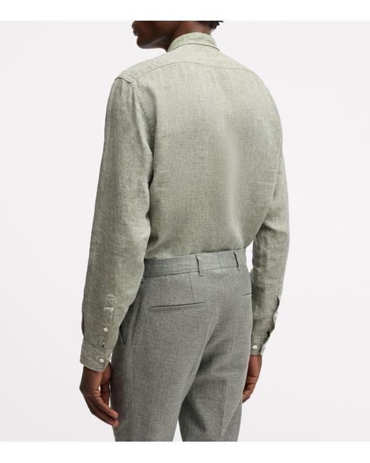 Boss Green Linen Shirt for men