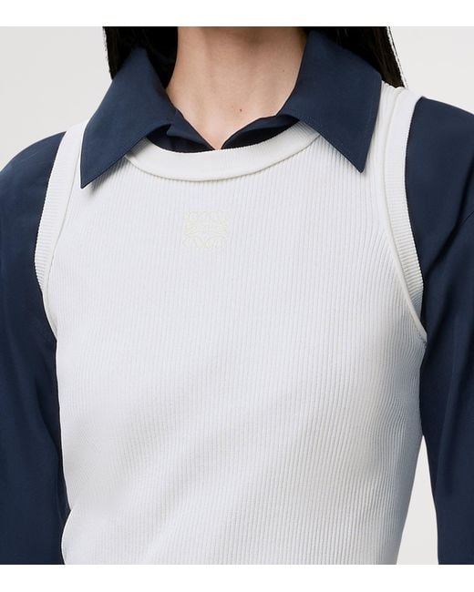 Loewe White Anagram Tank Top