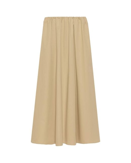 Weekend by Maxmara Natural Cotton A-Line Skirt