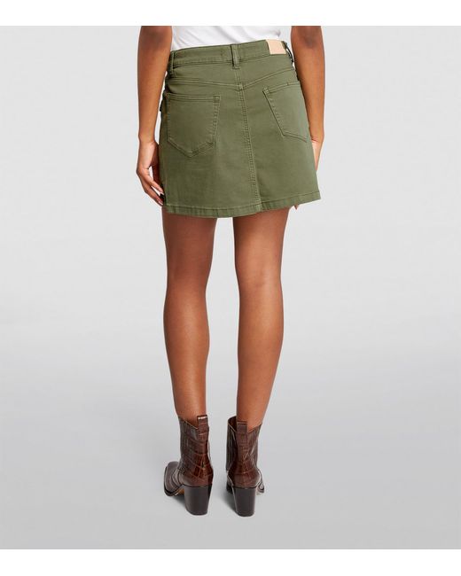 PAIGE Green Jessie Mini Skirt