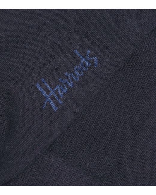 Harrods Blue Logo Socks for men