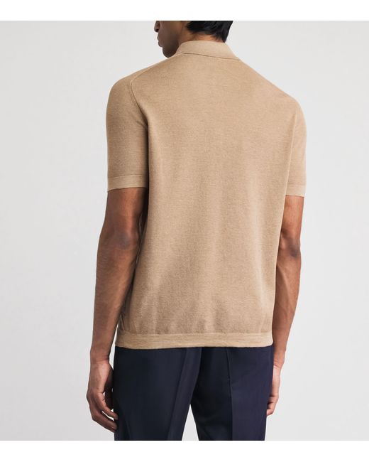 Pal Zileri Natural Cotton Cross-Stitch Polo Shirt for men