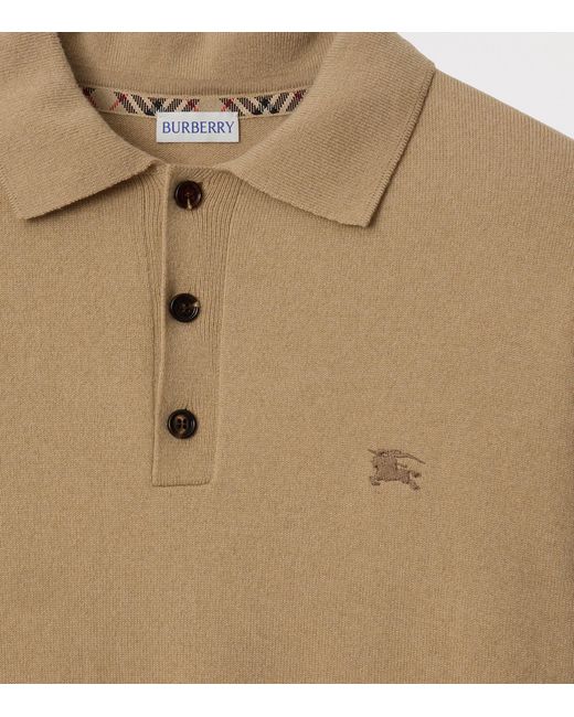 Burberry Natural Long-Sleeve Polo Shirt for men