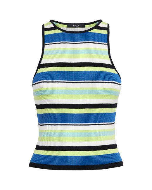Toccin Blue Cotton Avery Tank Top