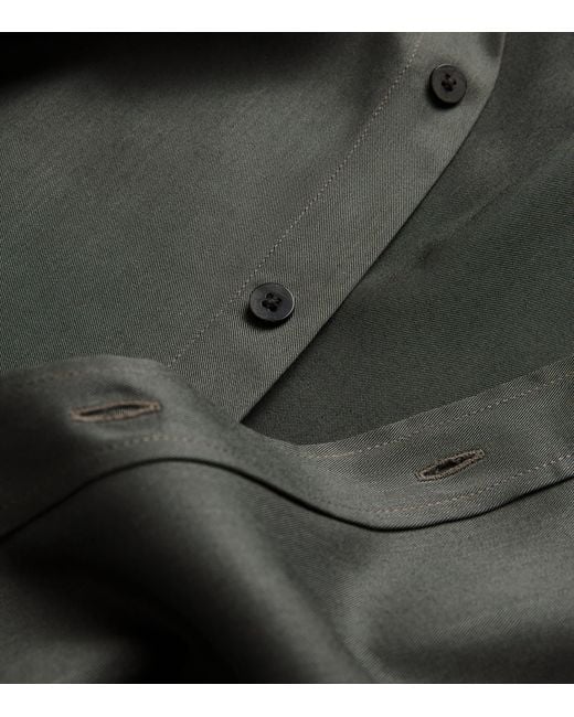 With Nothing Underneath Gray Cotton Oxford Boyfriend Shirt
