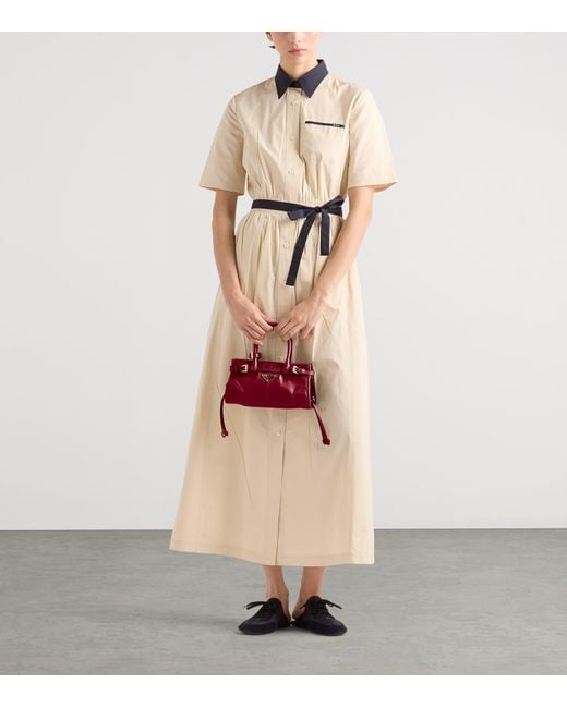 Prada Red Mini Leather Bonnie Top-Handle Bag