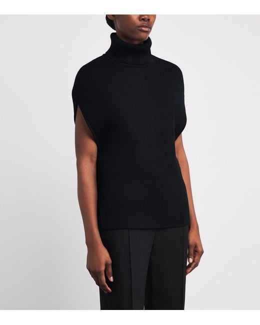 Totême  Black Wool-Blend Rollneck Sweater