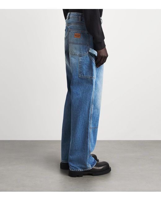 CHERRY LA Blue Carpenter Wide-Leg Jeans for men