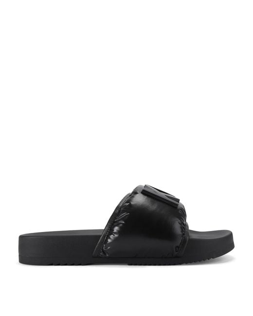 Kurt Geiger Black Embellished Kurt Puff Slides for men