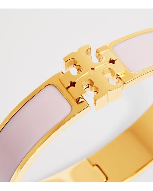 Tory Burch Metallic Enamelled Kira Hinge Bangle