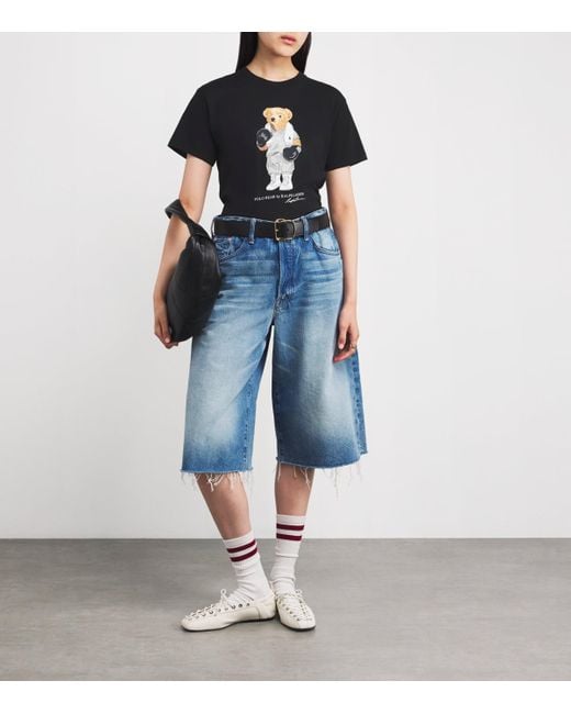Polo Ralph Lauren Black Cotton Polo Bear T-Shirt
