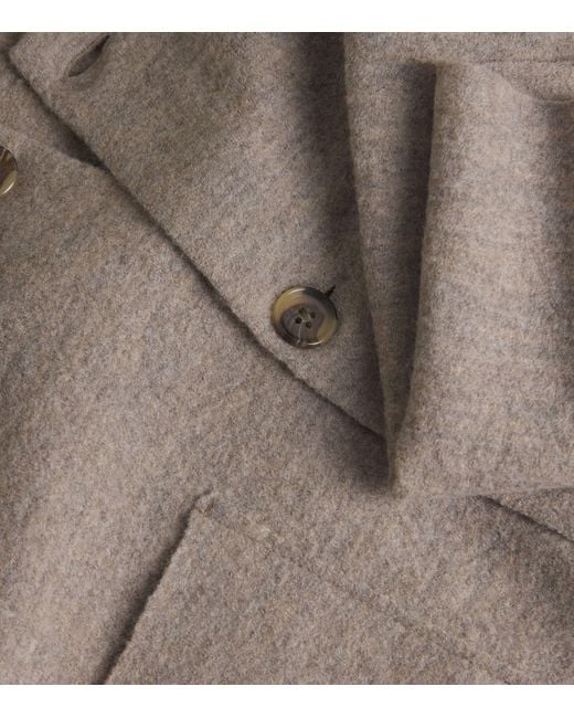 NN07 Brown Merino Wool Jonas Overshirt for men