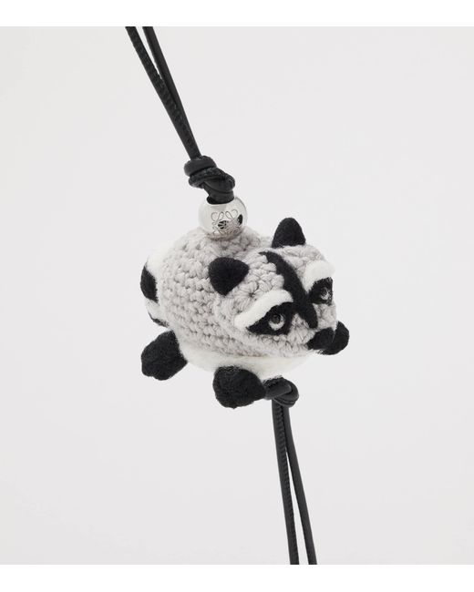 Loewe Metallic Wool Racoon Bag Charm
