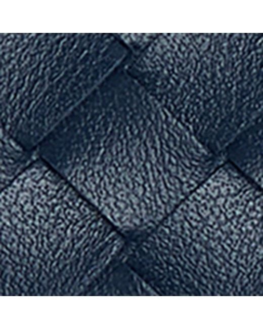 Bottega Veneta Blue Leather Intrecciato Avenue Business Card Case for men