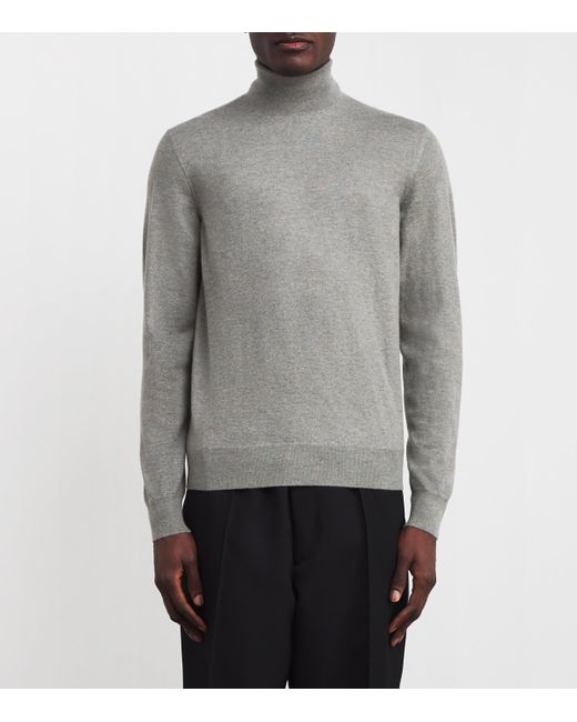 Ralph Lauren Gray Cashmere Roll-Neck Sweater for men