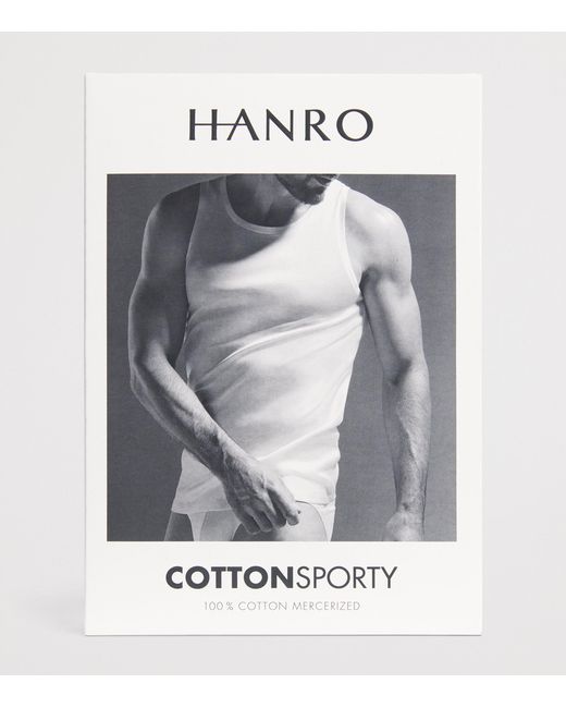 Hanro White Cotton Sporty Vest for men