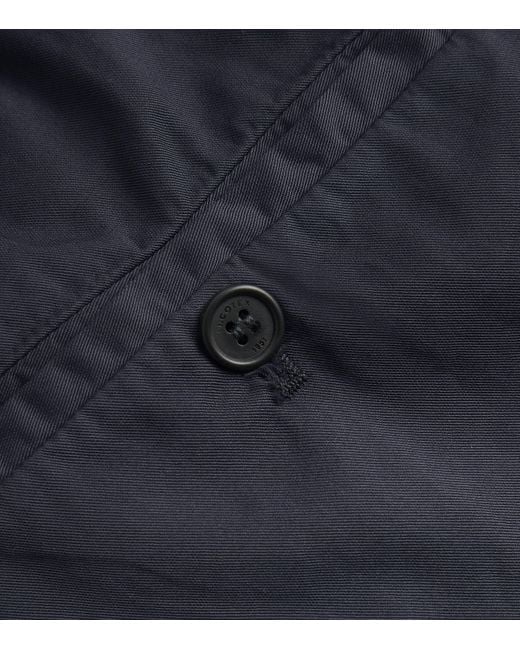 Slowear Blue Cotton-Blend Drawstring Tailored Trousers for men