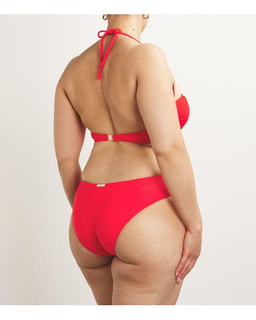 Heidi Klein Red Hipster Bikini Bottoms