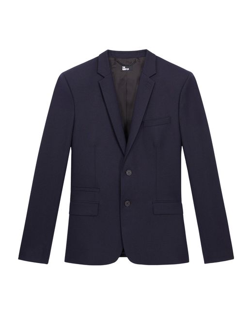 The Kooples Blue Wool Flannel Suit Jacket for men
