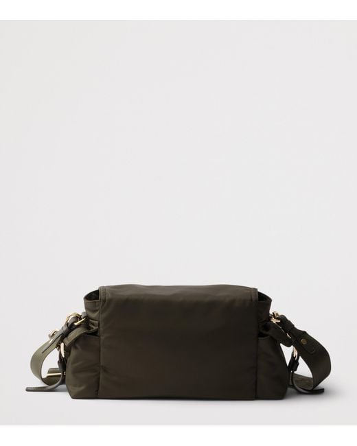 Prada Black Medium Re-Nylon And Leather Explore Shoulder Bag