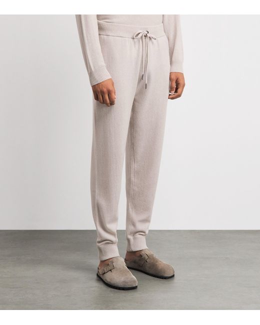 Derek Rose Gray Cashmere Finley Sweatpants for men