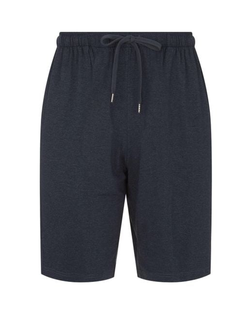 Derek Rose Blue Marlowe Lounge Shorts for men