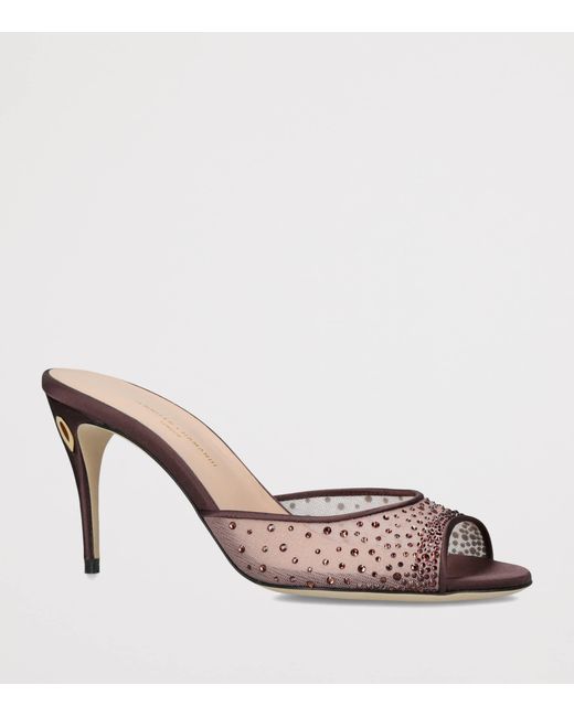 JENNIFER CHAMANDI Pink Lace Guido Mules 85