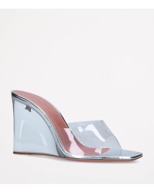 AMINA MUADDI Blue Lupita Heeled Mules 105