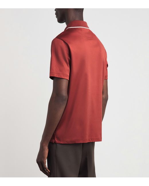 Paul & Shark Red X Kl Rahul Aqua Touch Cotton Interlock Polo Shirt for men
