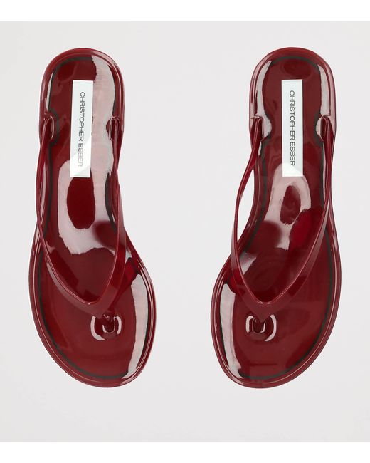 Christopher Esber Red Jo Flip Flops