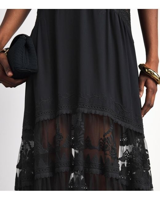 Ulla Johnson Black Silk Florence Maxi Dress