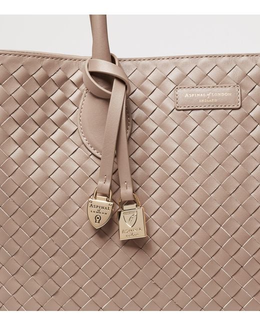 Aspinal Brown Leather London Tote Bag